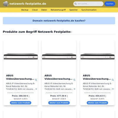 Screenshot netzwerk-festplatte.de