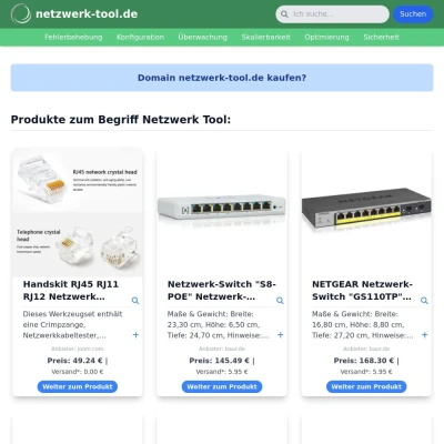 Screenshot netzwerk-tool.de