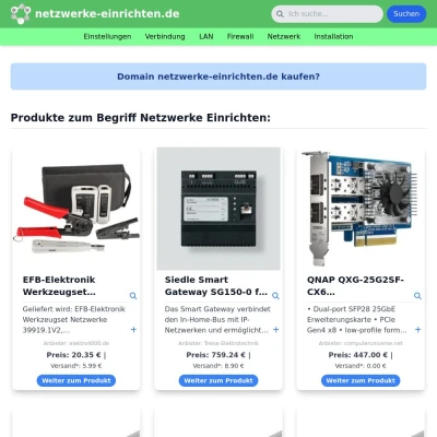 Screenshot netzwerke-einrichten.de