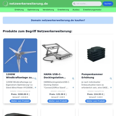 Screenshot netzwerkerweiterung.de