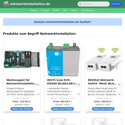Screenshot netzwerkinstallation.de