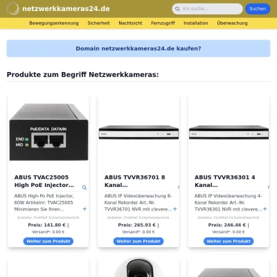 Screenshot netzwerkkameras24.de