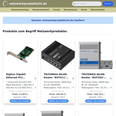 Screenshot netzwerkprodukte24.de
