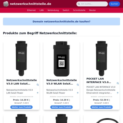 Screenshot netzwerkschnittstelle.de