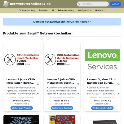 Screenshot netzwerktechniker24.de