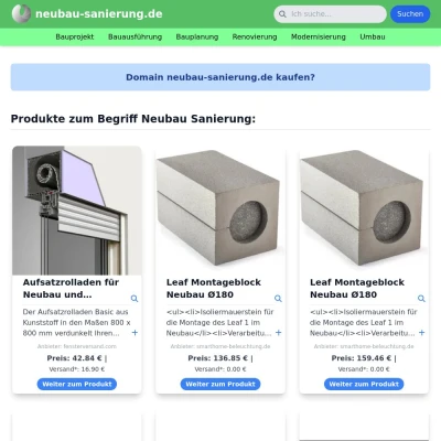 Screenshot neubau-sanierung.de
