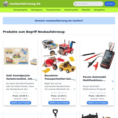Screenshot neubaufahrzeug.de