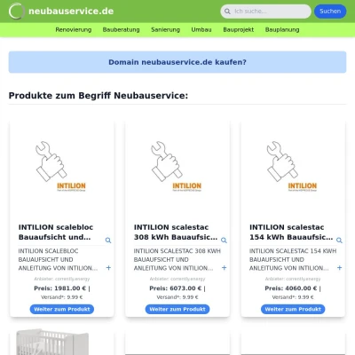 Screenshot neubauservice.de