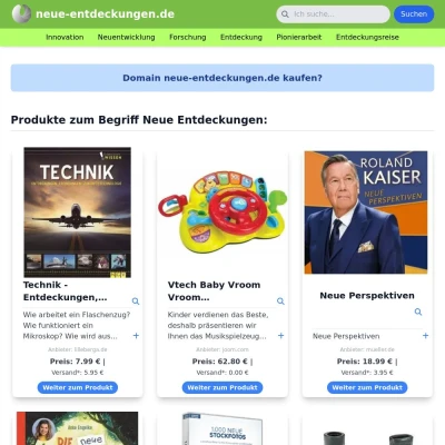 Screenshot neue-entdeckungen.de