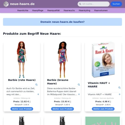 Screenshot neue-haare.de