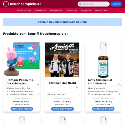 Screenshot neuehoerspiele.de