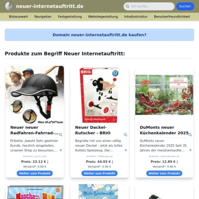 Screenshot neuer-internetauftritt.de