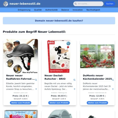 Screenshot neuer-lebensstil.de