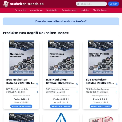 Screenshot neuheiten-trends.de