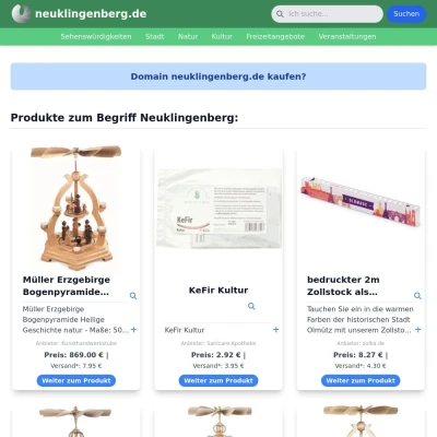 Screenshot neuklingenberg.de