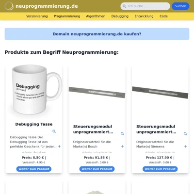 Screenshot neuprogrammierung.de