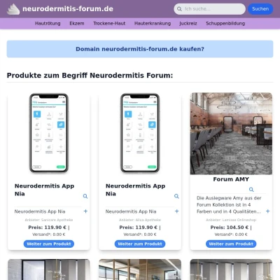 Screenshot neurodermitis-forum.de