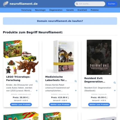 Screenshot neurofilament.de