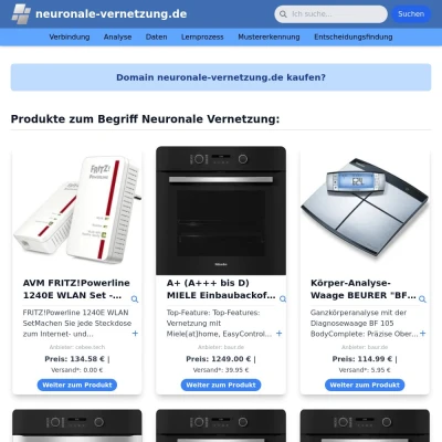 Screenshot neuronale-vernetzung.de