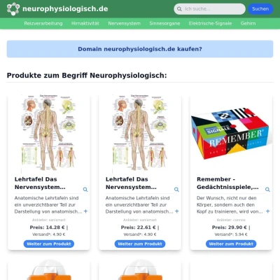 Screenshot neurophysiologisch.de