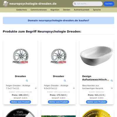 Screenshot neuropsychologie-dresden.de