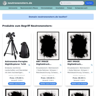 Screenshot neutronenstern.de