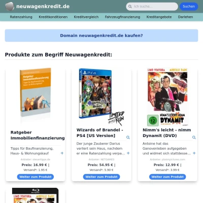 Screenshot neuwagenkredit.de