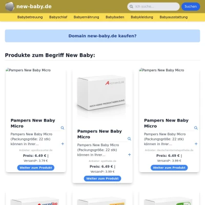 Screenshot new-baby.de