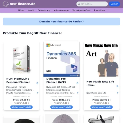 Screenshot new-finance.de