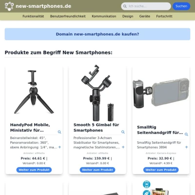 Screenshot new-smartphones.de