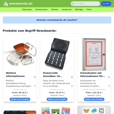 Screenshot newsboards.de