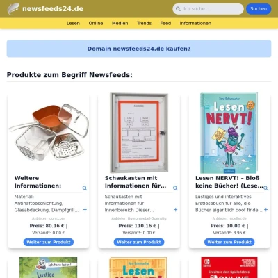 Screenshot newsfeeds24.de