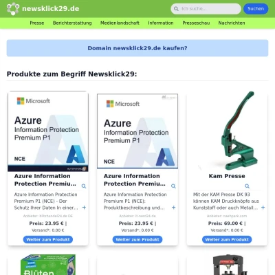 Screenshot newsklick29.de