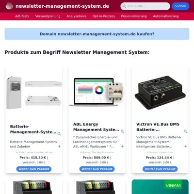 Screenshot newsletter-management-system.de