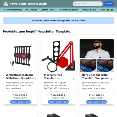 Screenshot newsletter-template.de
