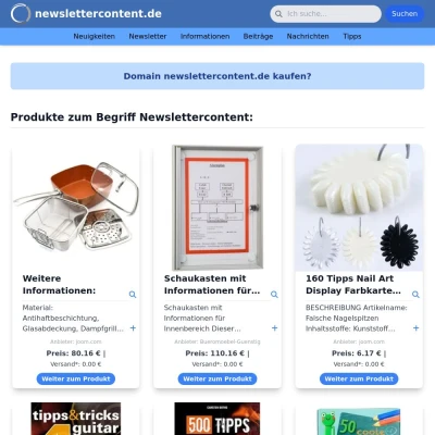 Screenshot newslettercontent.de