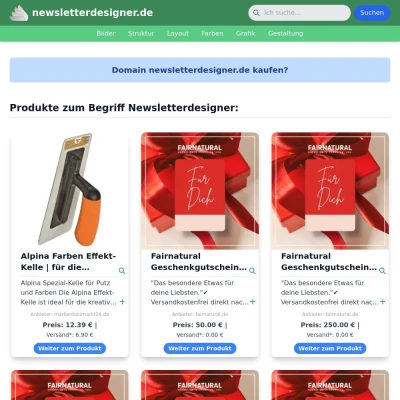 Screenshot newsletterdesigner.de