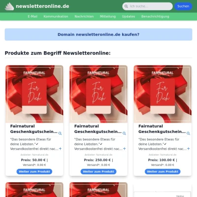 Screenshot newsletteronline.de