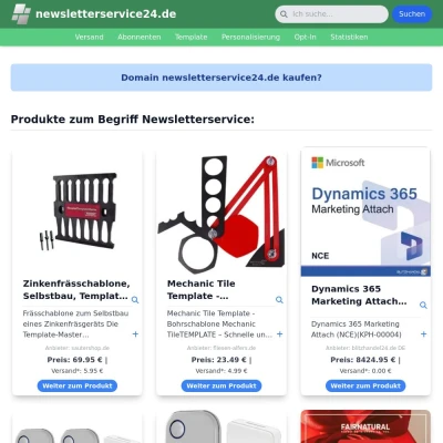 Screenshot newsletterservice24.de