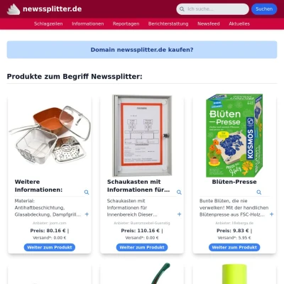 Screenshot newssplitter.de