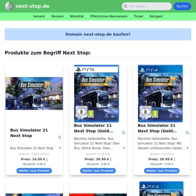 Screenshot next-stop.de