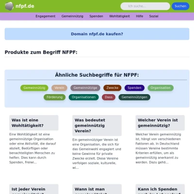 Screenshot nfpf.de