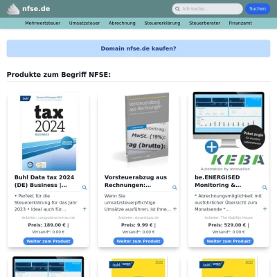 Screenshot nfse.de