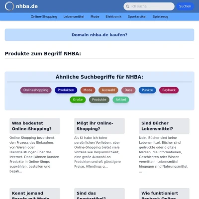 Screenshot nhba.de