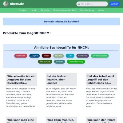 Screenshot nhcm.de