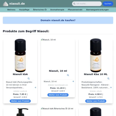 Screenshot niaouli.de
