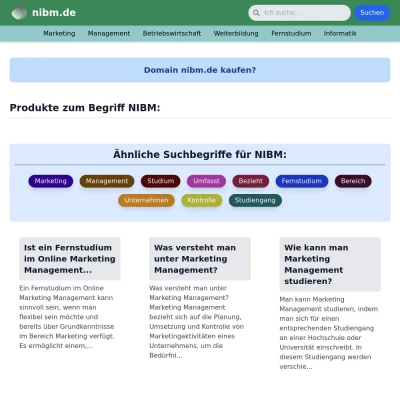 Screenshot nibm.de