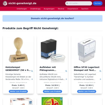 Screenshot nicht-genehmigt.de