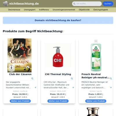 Screenshot nichtbeachtung.de