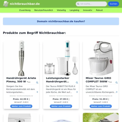 Screenshot nichtbrauchbar.de